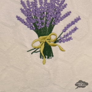 Round Terry Hand Towel Lavender Cream by Coton Blanc