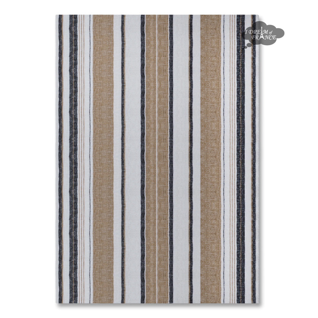 Ajaccio Tabac French Linen Kitchen Towel by Haomy