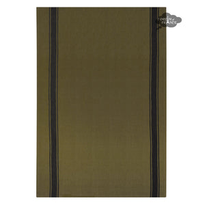 Olbia Olive French Linen Kitchen Towel by Haomy