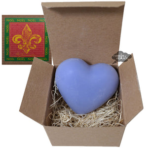 La Lavande Lavender Heart Soap in Christmas Kraft Box