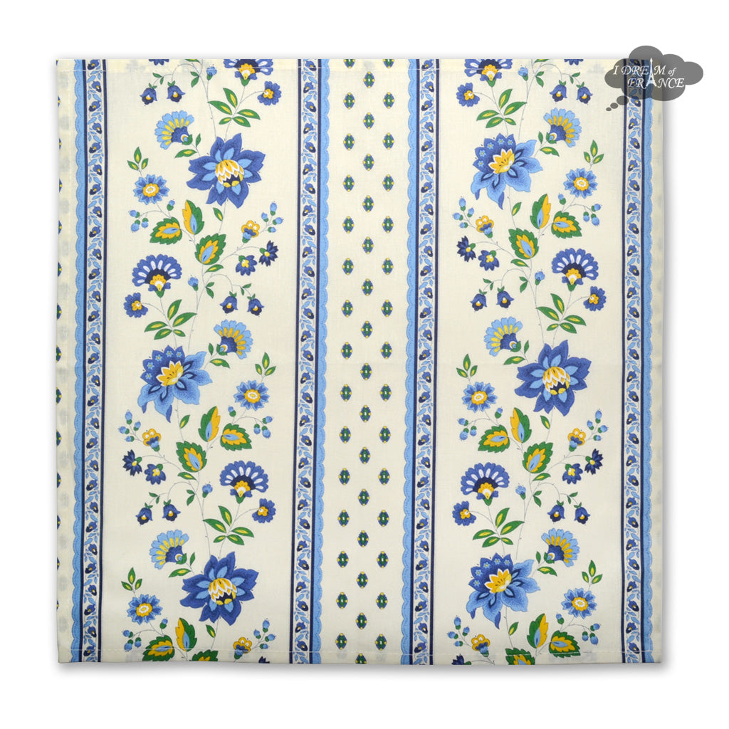 Fayence Blue & Cream French Cotton Napkin by Le Cluny