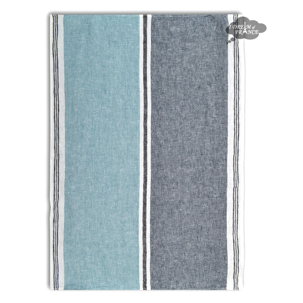 Trevise Blue Stone French Linen Kitchen Towel by Harmony