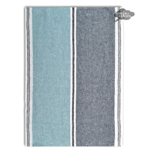 Trevise Blue Stone French Linen Kitchen Towel by Harmony