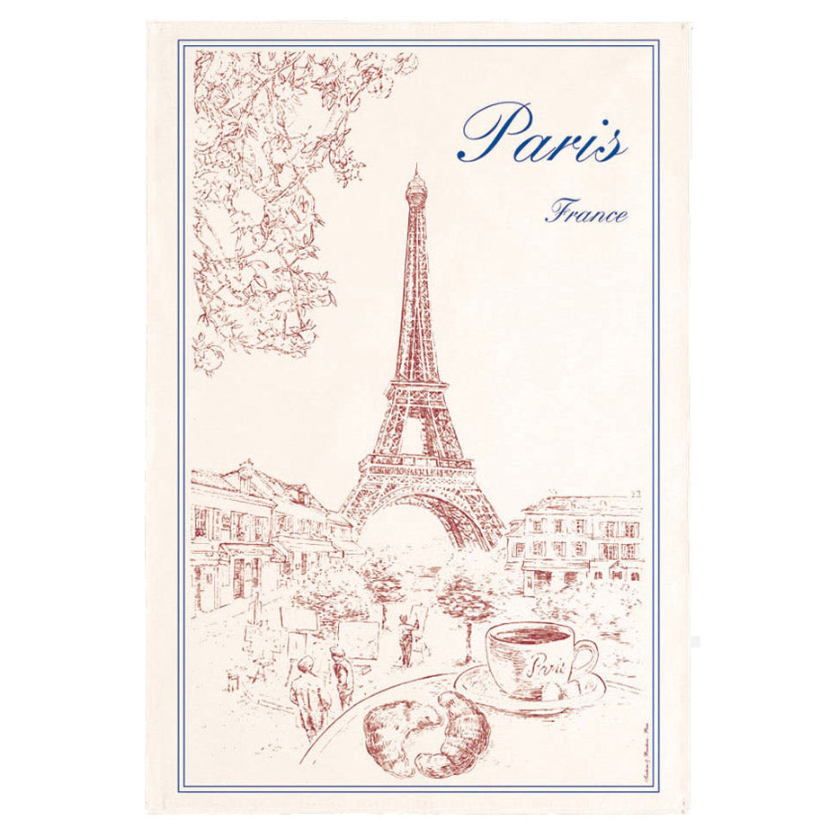 Paris Tour Eiffel Tea Towel by Torchons et Bouchons