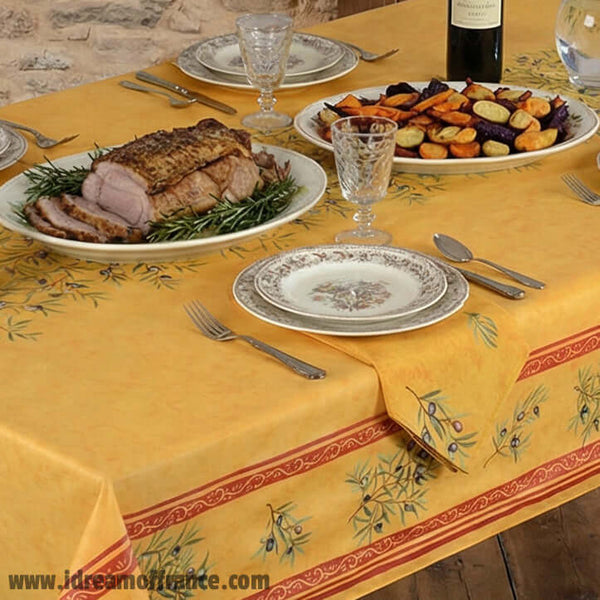 Provence Teflon coated tablecloth 63x79 (160x200cm Provence Teflon coated tablecloth 63x79 (160x200cm