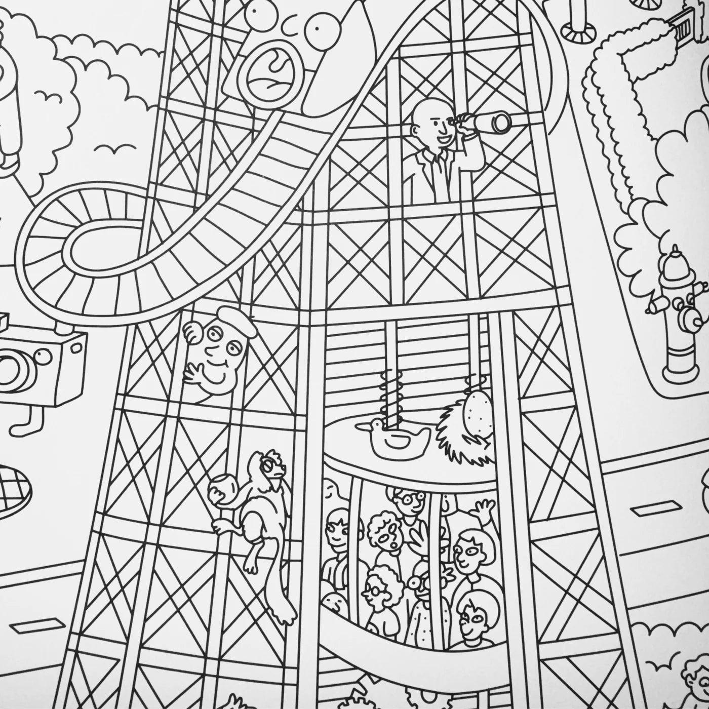 Eiffel Tower Giant Coloring Poster by OMY
