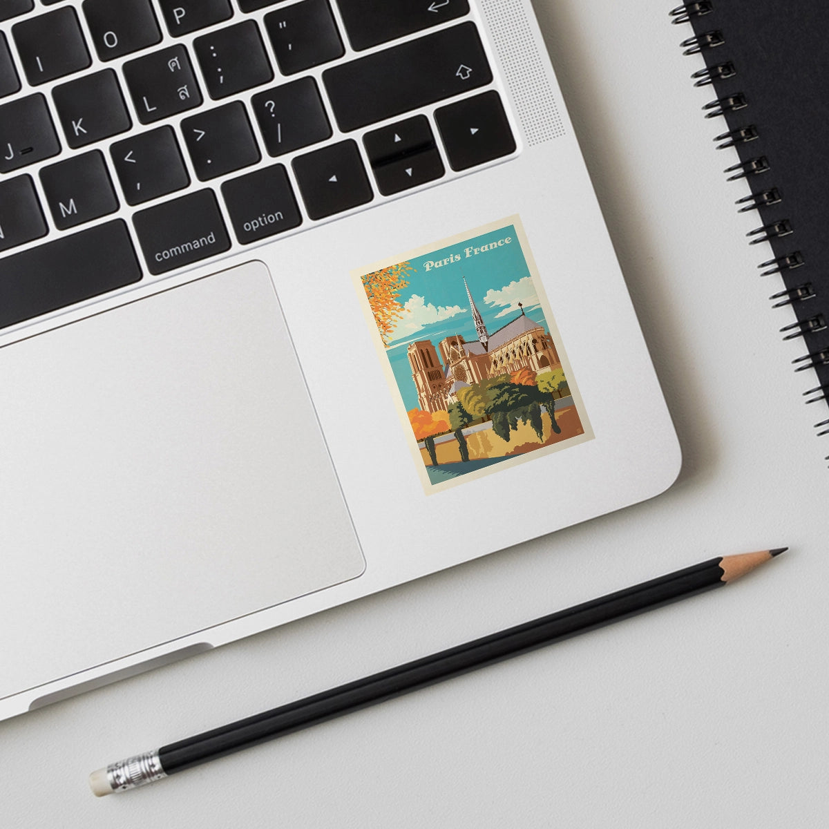 Paris Notre Dame Cathedral Mini Sticker