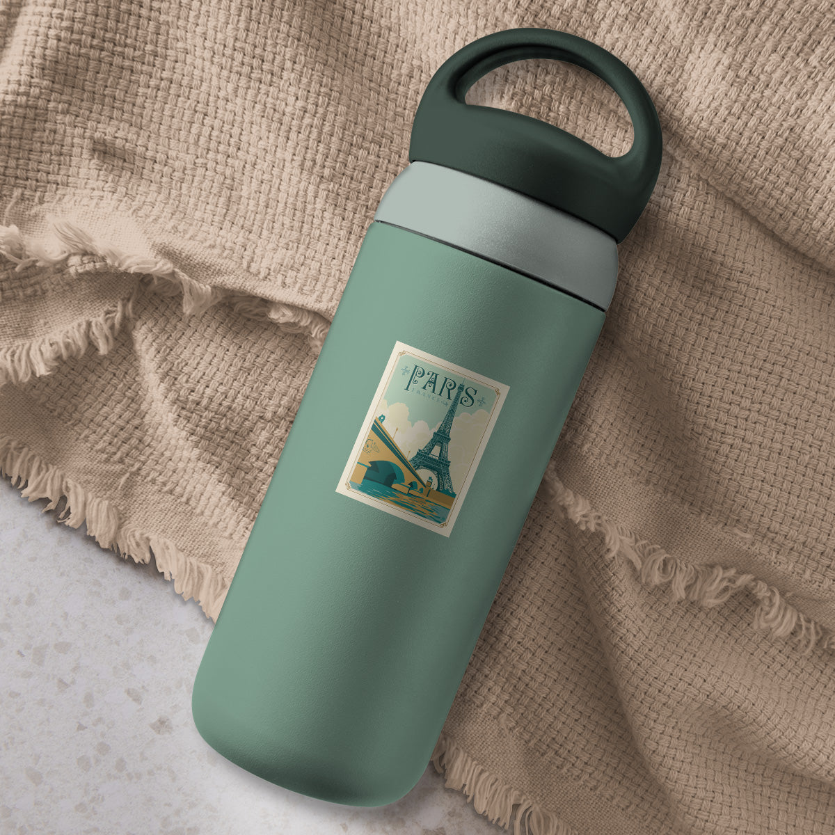 Paris Eiffel Tower Iena Bridge Mini Sticker