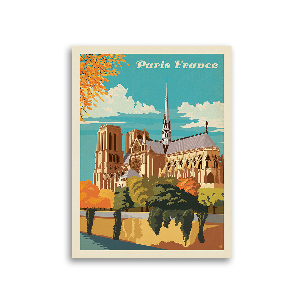 Paris Notre Dame Cathedral Mini Sticker