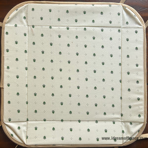 French bread basket - Acrylic-coated Cotton - Calisson cream & beige | Tissus Toselli - Detail