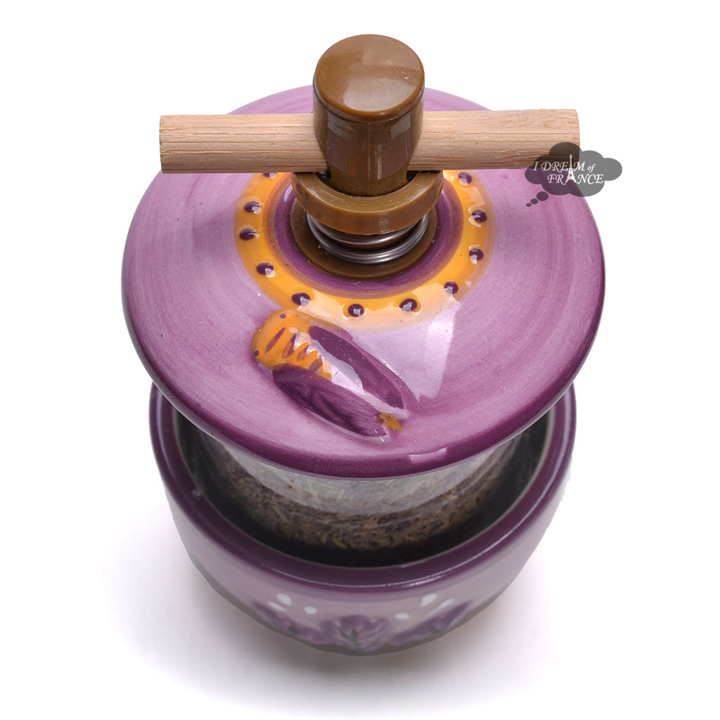Ceramic Mill with Herbes de Provence - Lavender and Cicada