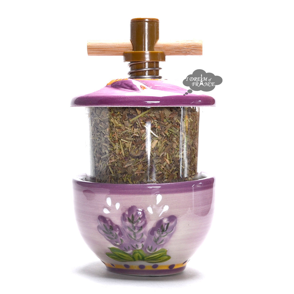 Ceramic Mill with Herbes de Provence - Lavender and Cicada