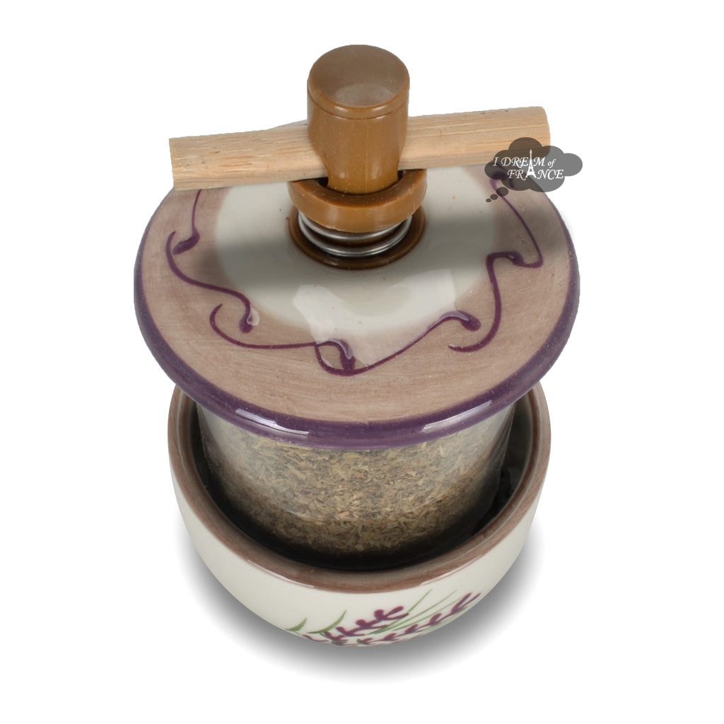 Ceramic Mill with Herbes de Provence - Lavender Cream