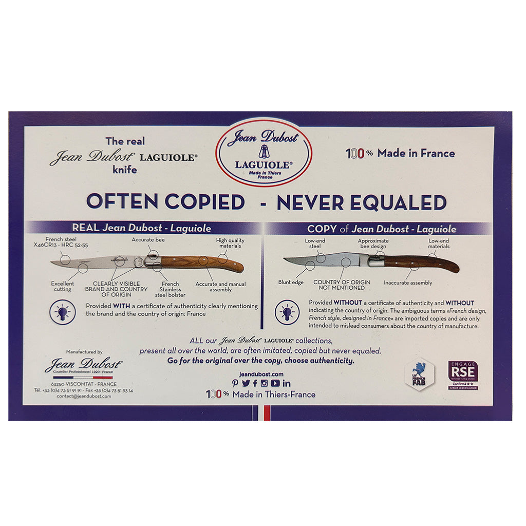 Laguiole Jean Dubost Table knives set of 6 - Faux Ivory Handles