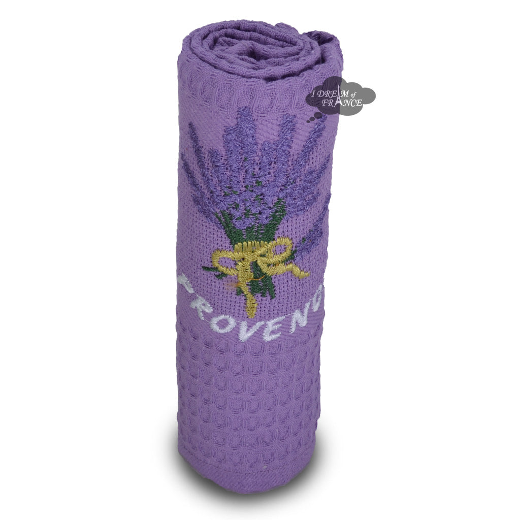 LAVENDER BOUQUET PURPLE BLUE French Country Embroidered Cotton Kitchen  Towels - Exclusive Designs Dish Towels - Elegant 100% Cotton Tea Towels -  Kitchen BBQ Area Camping RV Hand Towels - Gardening Flower