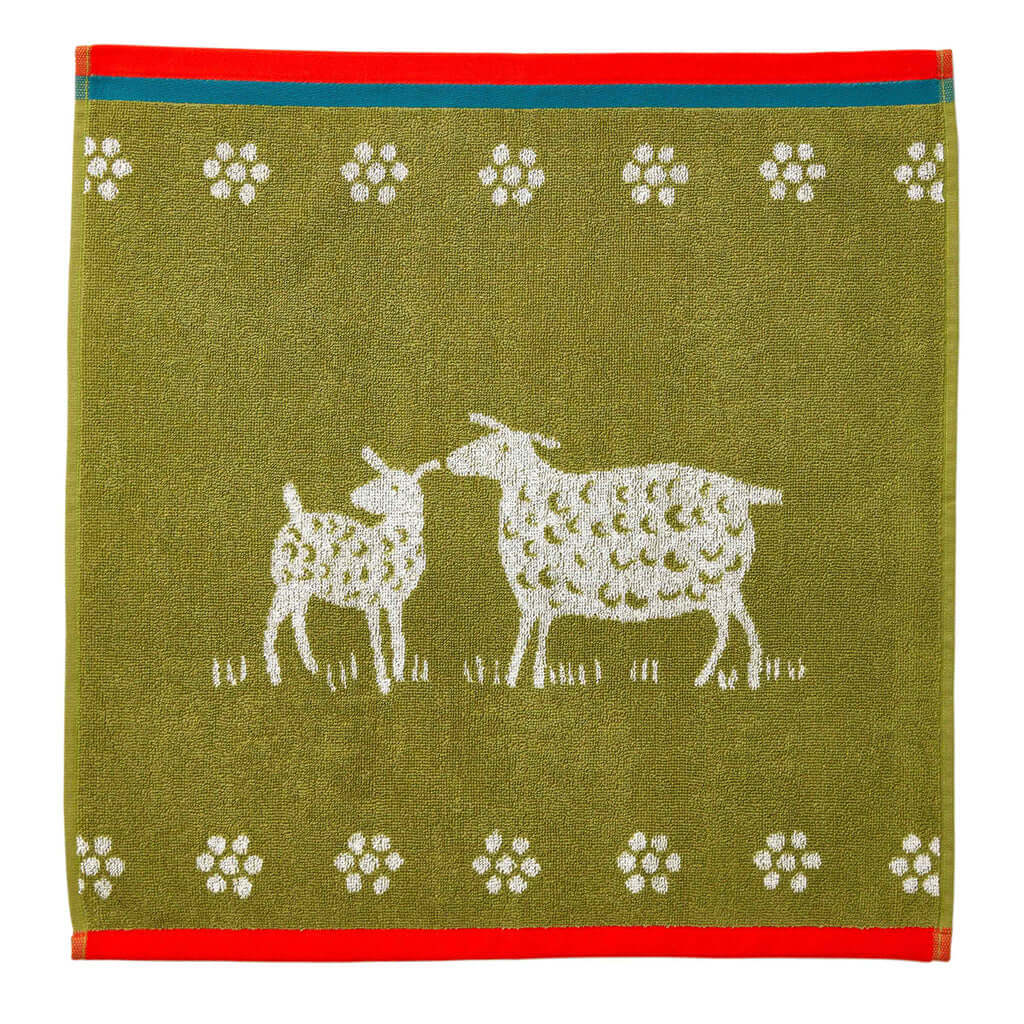 Sheep (Mouton) Terry Square Cotton Towel by Coucke