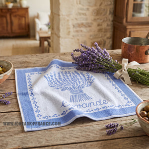 French terry towel - Cotton - Square - Lavender blue | Coucke - Lifestye