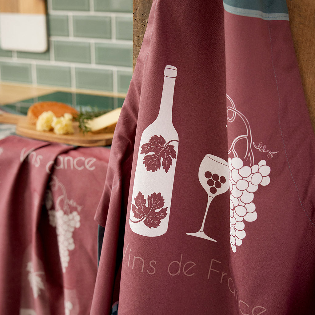 Vineyard Side (Côté Vigne) Cotton Kitchen Apron by Coucke