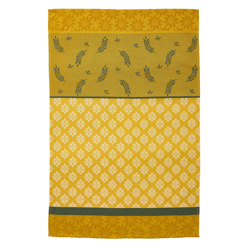 Bastide Yellow French Jacquard Cotton Dish Towel by Coucke - I