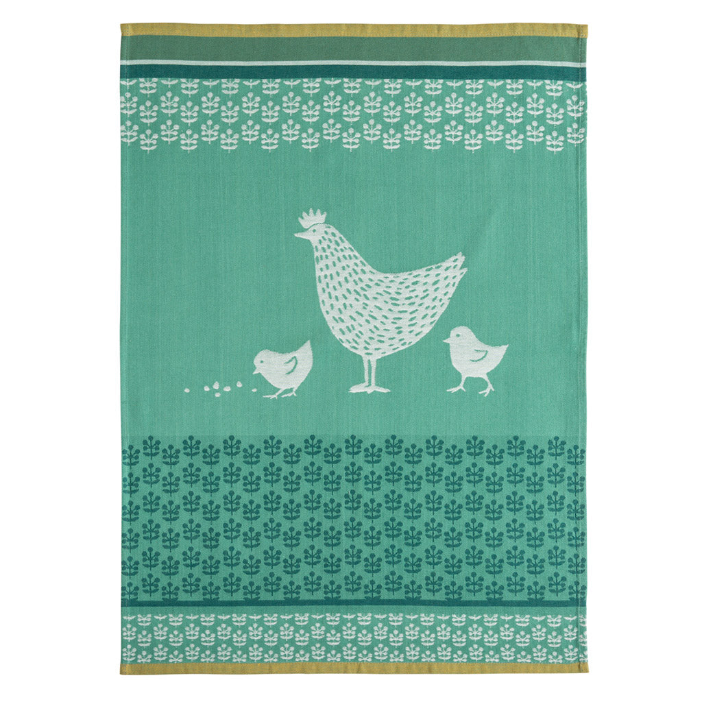 Baby Chick (Cocotte) French Jacquard Cotton Dish Towel by Coucke