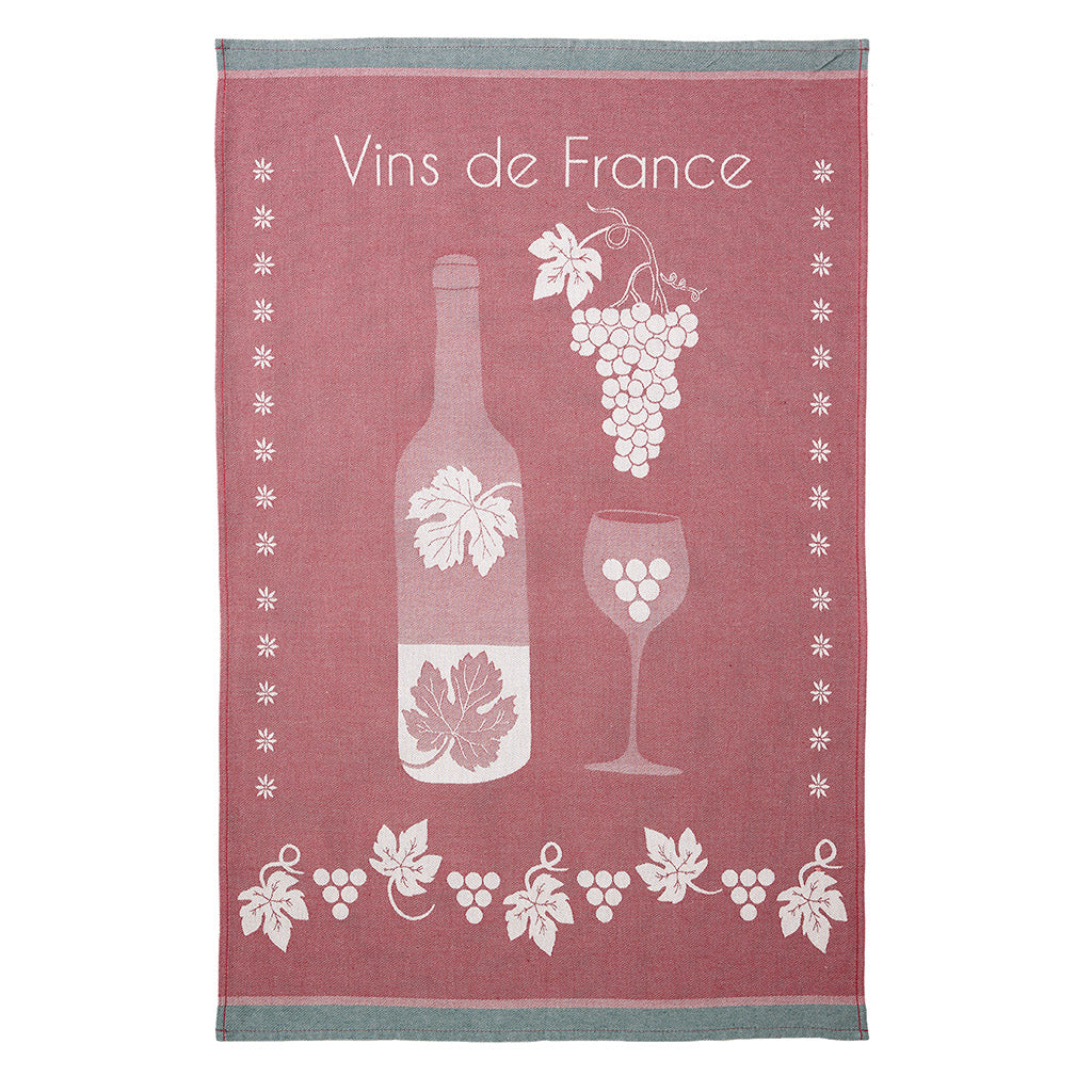 Vineyard Side (Côté Vigne) French Jacquard Cotton Dish Towel by Coucke