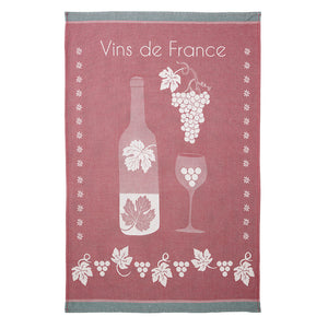 Vineyard Side (Côté Vigne) French Jacquard Cotton Dish Towel by Coucke