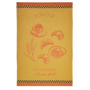 The Croissant French Jacquard Cotton Dish Towel by Coucke