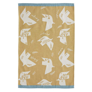 Poetic Flight (L'Envolée Poétique) French Jacquard Cotton Dish Towel by Coucke