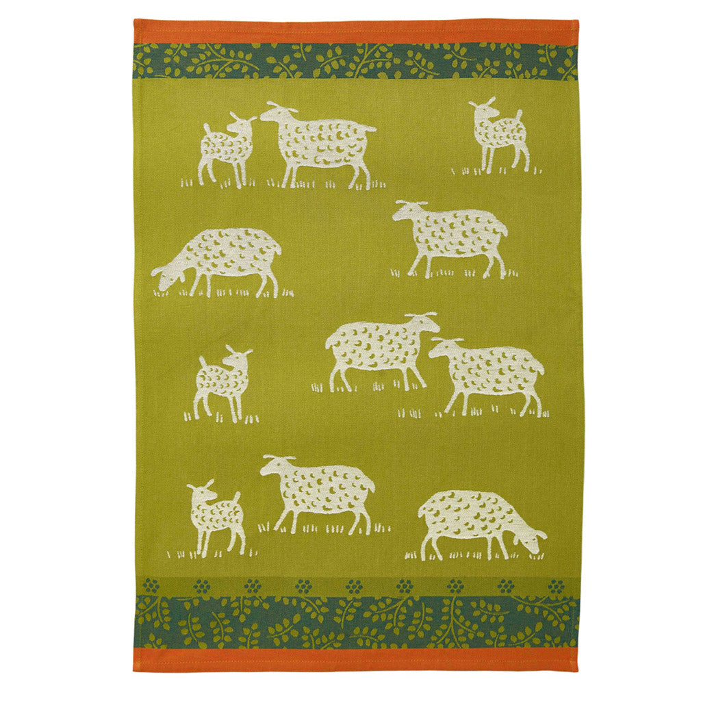 Pasture (Paturage) French Jacquard Cotton Dish Towel by Coucke