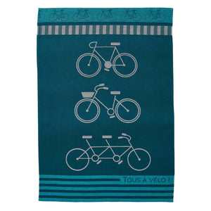Saddle Up (En Selle) French Jacquard Cotton Dish Towel by Coucke