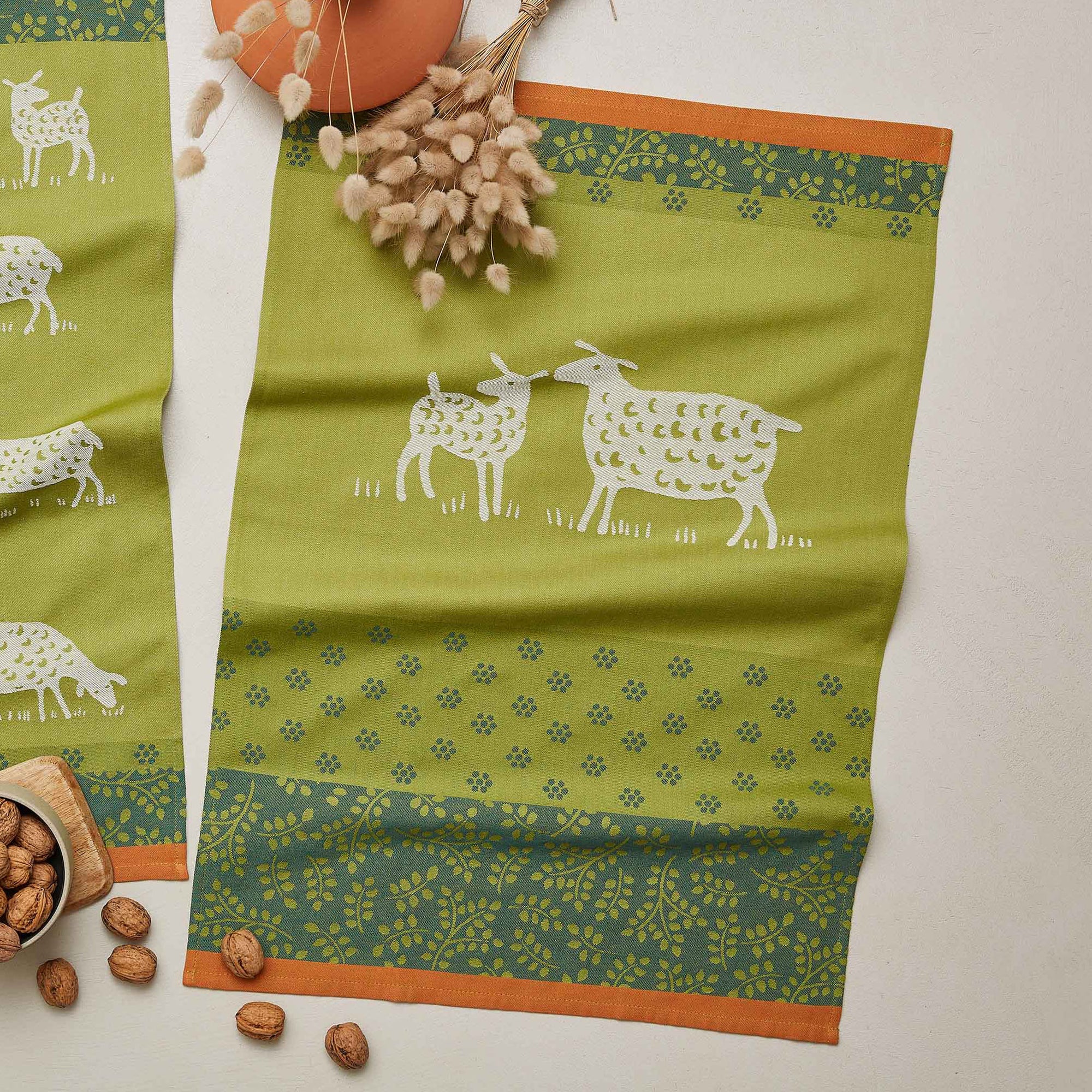 Sheep (Mouton) French Jacquard Cotton Dish Towel by Coucke