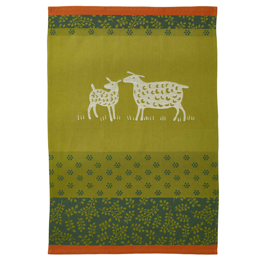 Sheep (Mouton) French Jacquard Cotton Dish Towel by Coucke