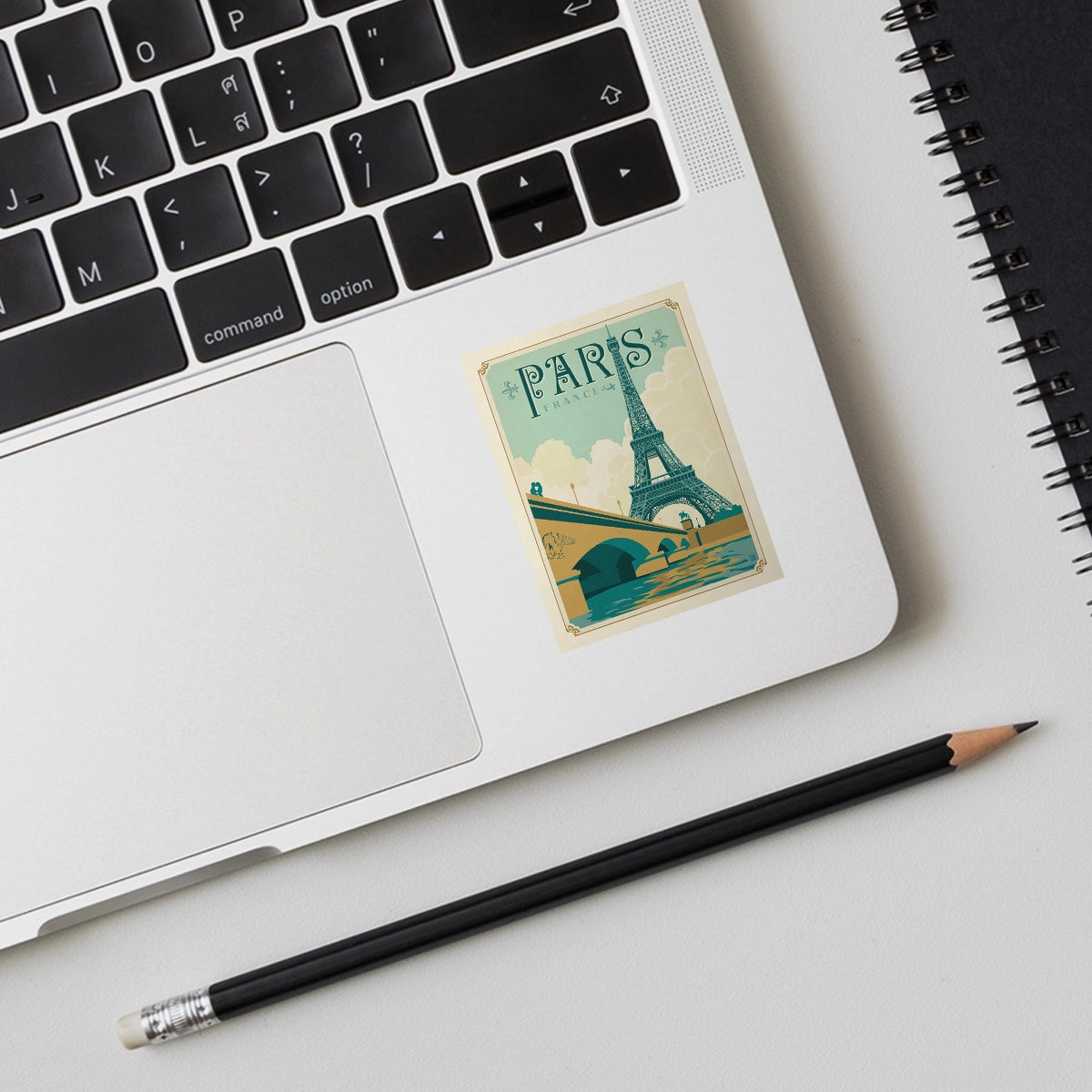 Paris Eiffel Tower Iena Bridge Mini Sticker