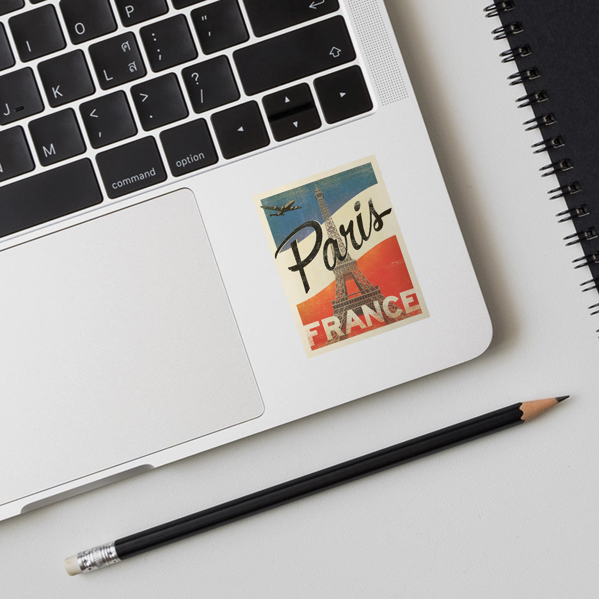 Paris French Flag Eiffel Tower Mini Sticker