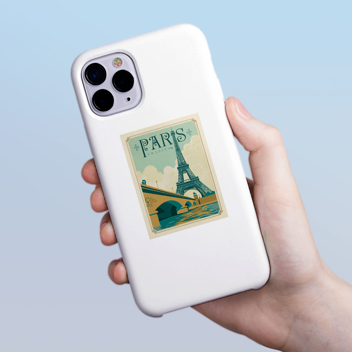 Paris Eiffel Tower Iena Bridge Mini Sticker
