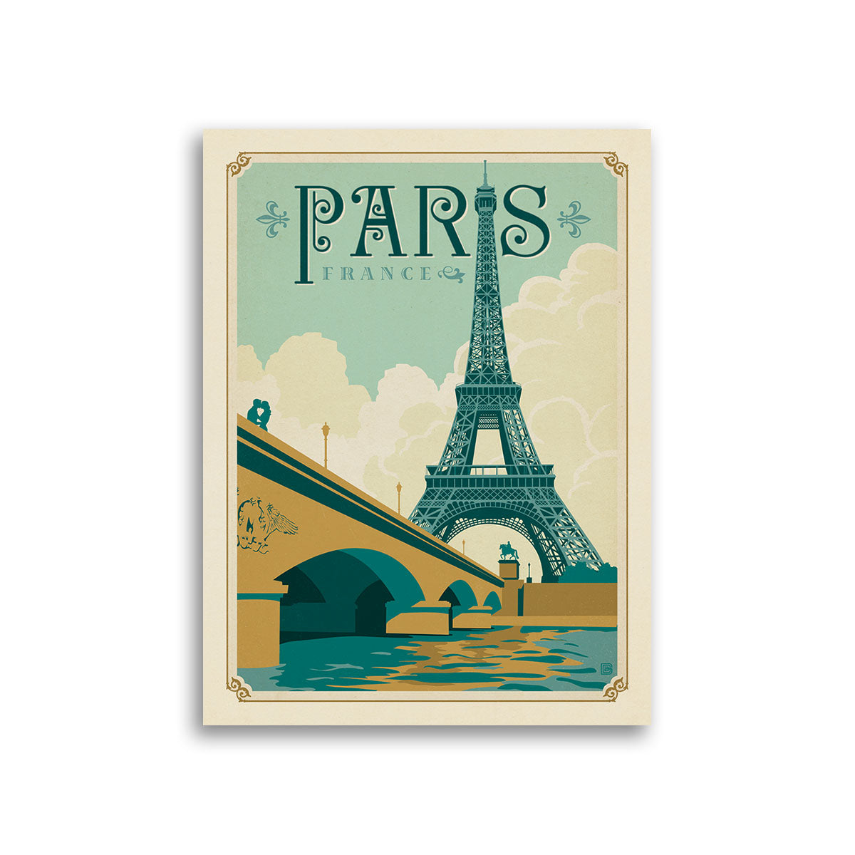Paris Eiffel Tower Iena Bridge Mini Sticker
