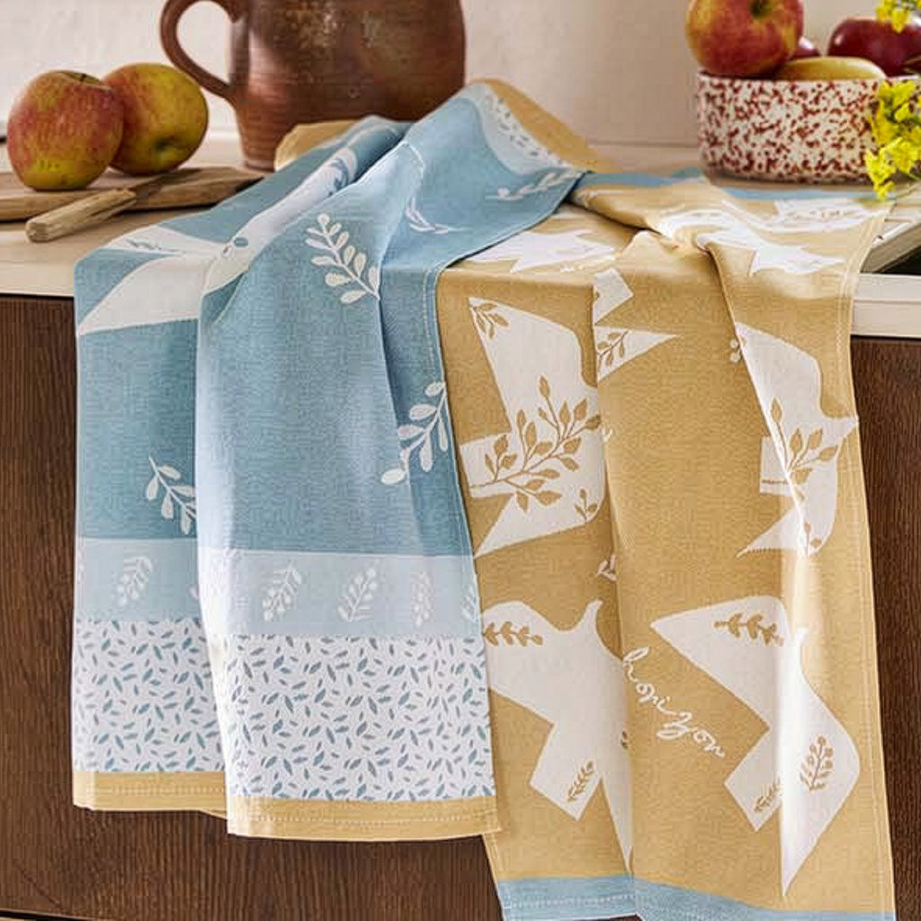 Flight (L'Envolée) French Jacquard Cotton Dish Towel by Coucke