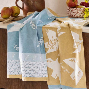 French kitchen towel - Jacquard cotton - Reversible - Poetic flight | Coucke - Lifestyle