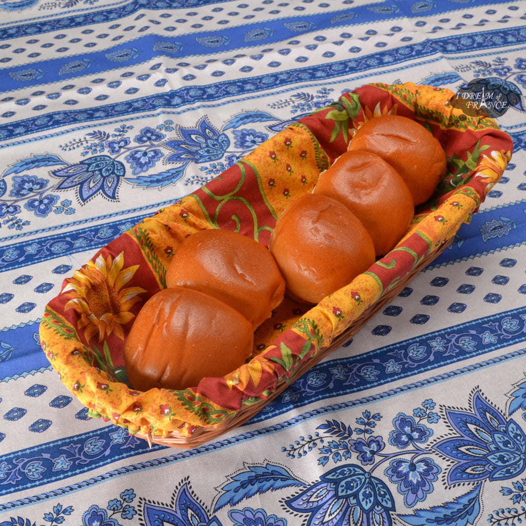 Sunflower Red Provence Baguette Basket with Removable Liner by Le Clun ... Sunflower Red Provence Baguette Basket with Removable Liner by Le Clun ...