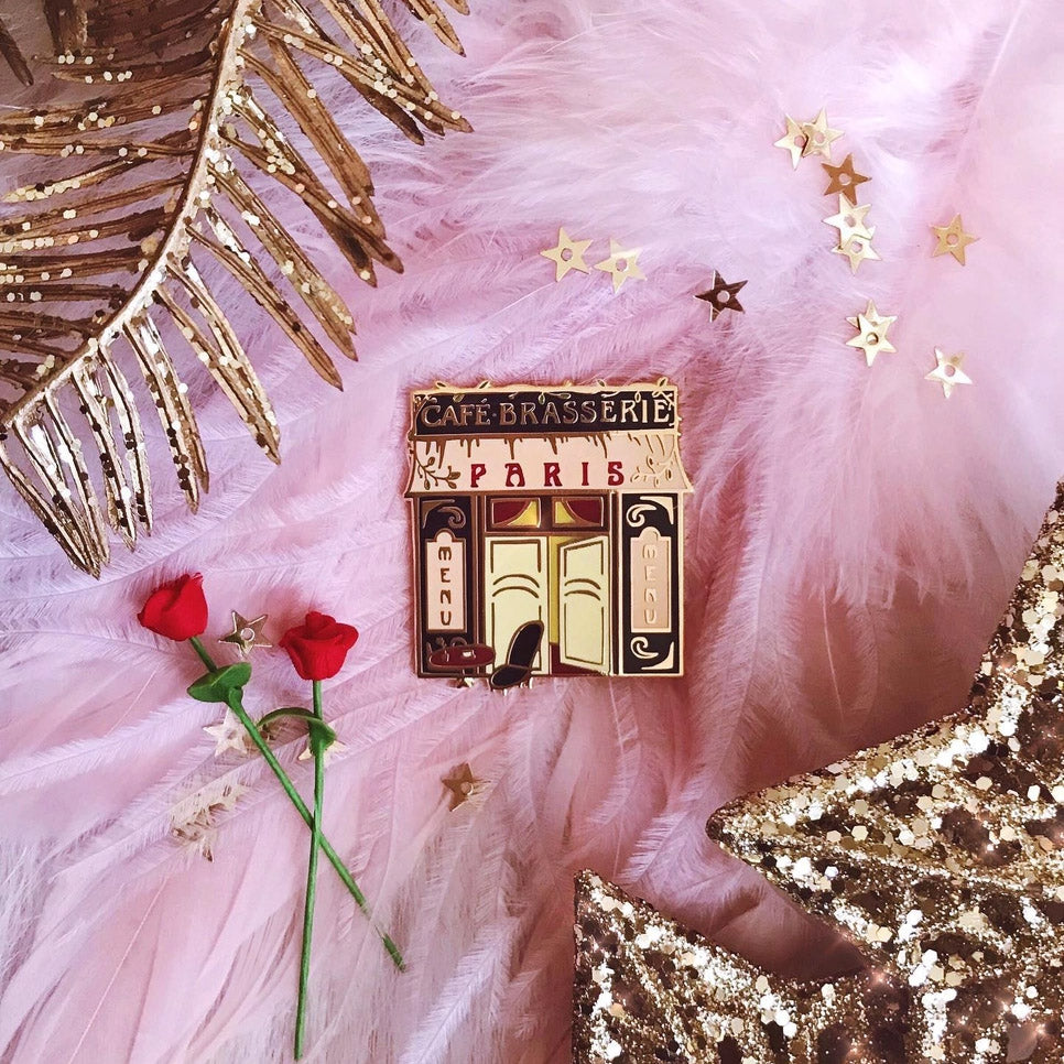 Paris Cafe Brasserie Restaurant Enamel Pin