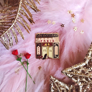 Paris Cafe Brasserie Restaurant Enamel Pin