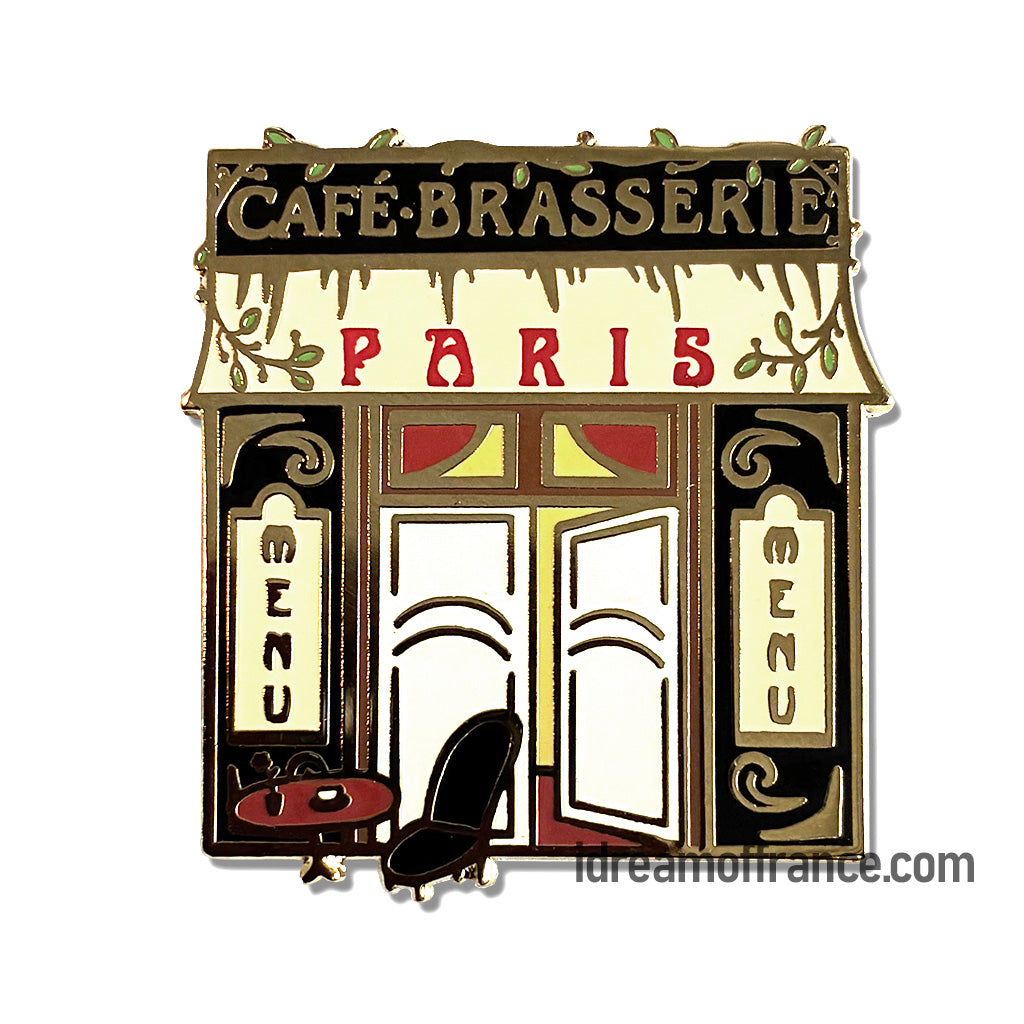 Paris Cafe Brasserie Restaurant Enamel Pin