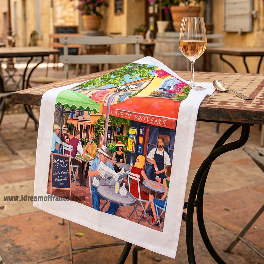 Provence Bistro French Cotton Kitchen Towel by L'Ensoleillade