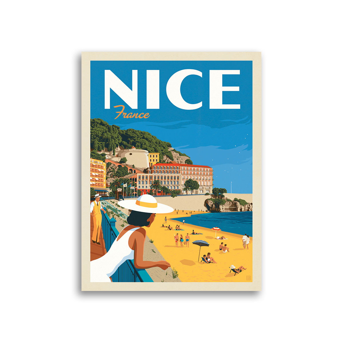 Nice France French Riviera Provence Mini Sticker