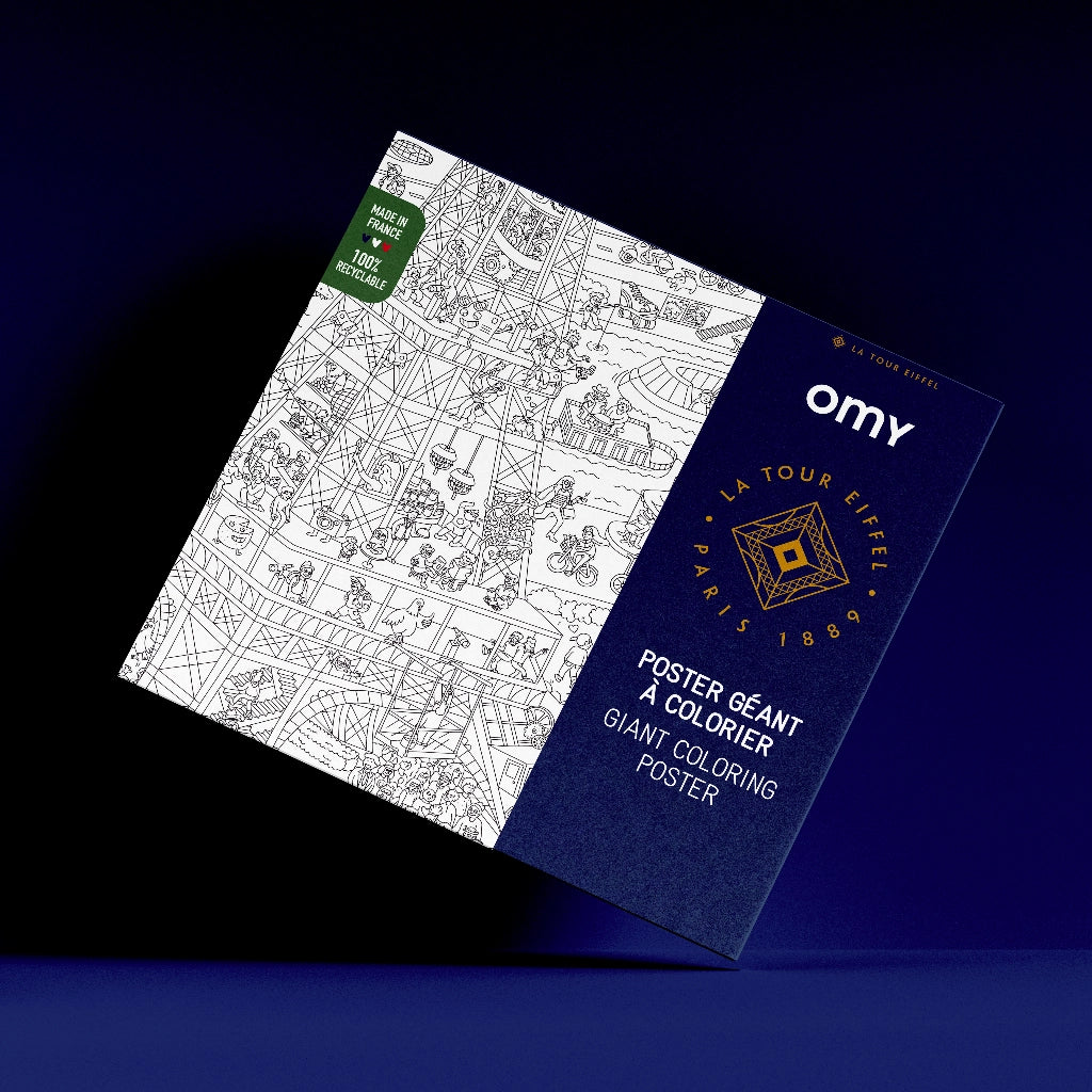 Eiffel Tower Giant Coloring Poster by OMY