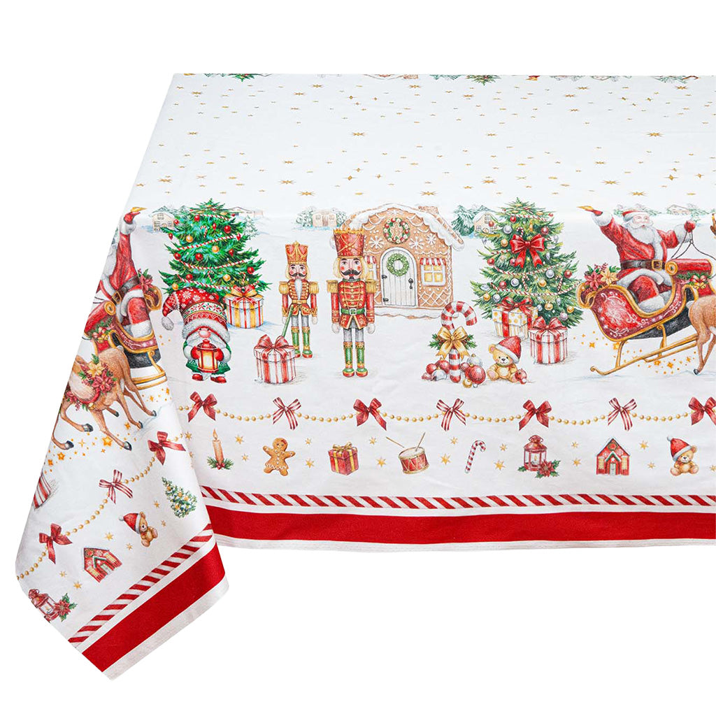 French Provencal tablecloth - Acrylic coated cotton, Spill-proof - Rectangular - Rudolph | Tissus Toselli
