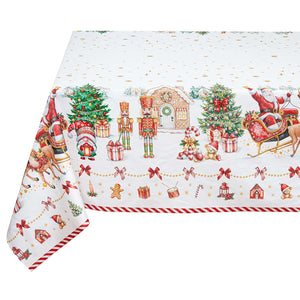 French Provencal tablecloth - Acrylic coated cotton, Spill-proof - Rectangular - Rudolph | Tissus Toselli