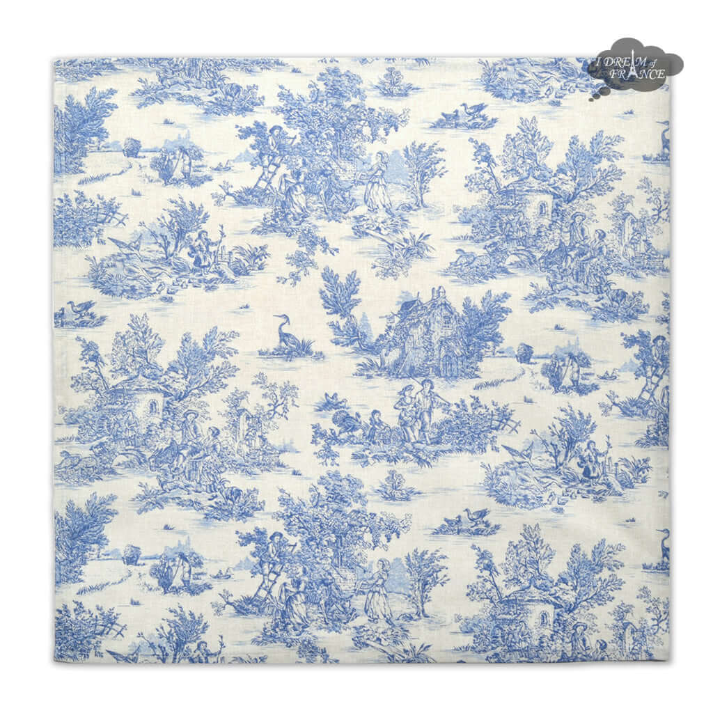 French Toile Pastorale Cotton Napkin by L'Ensoleillade