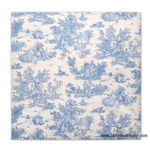 French Toile Pastorale Cotton Napkin by L'Ensoleillade