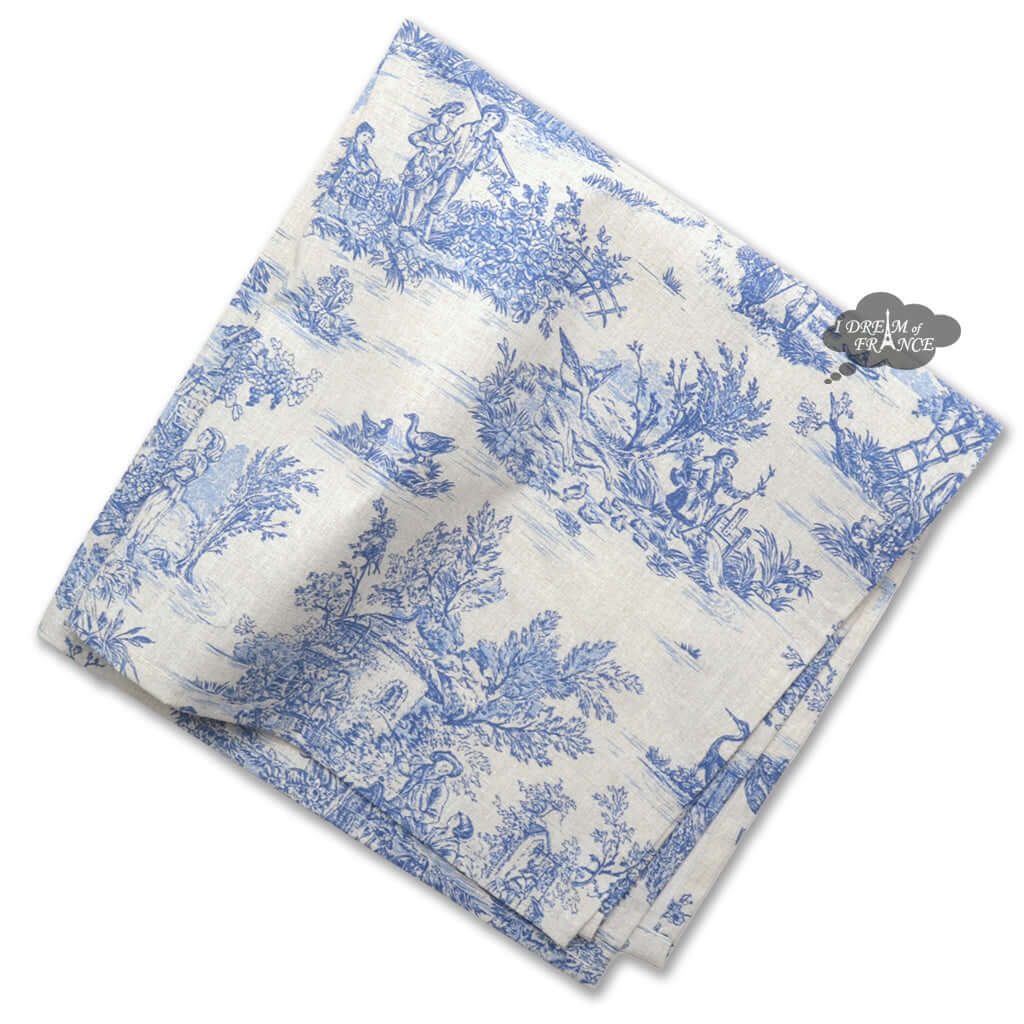 French Toile Pastorale Cotton Napkin by L'Ensoleillade